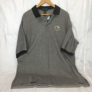 VTG NEW Izod Club Polo 96 Amateur Pumpkin Ridge XL Golf TIGER WOODS WON Black